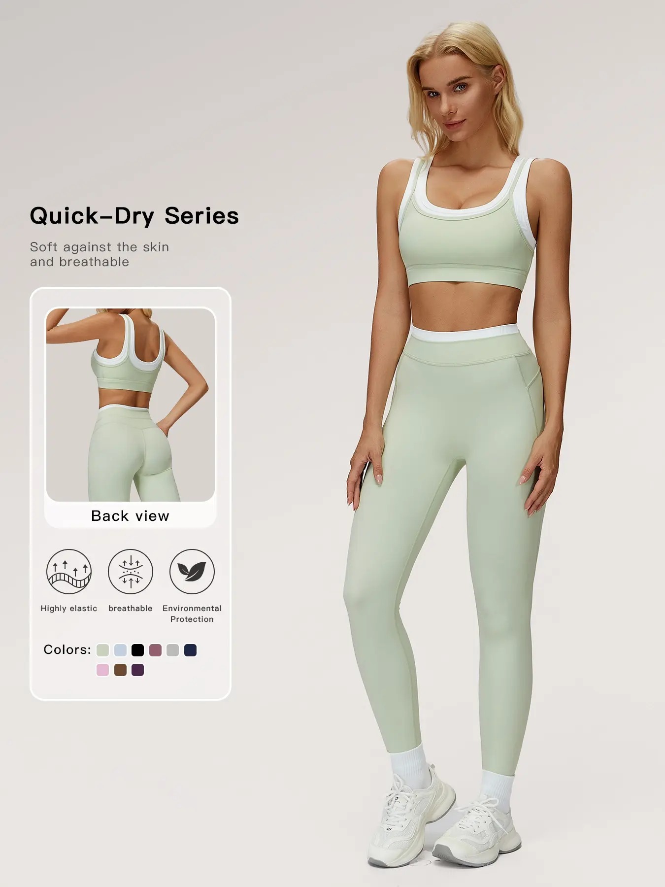 💪💪💪Women's Ribbed Two-Piece Workout Set