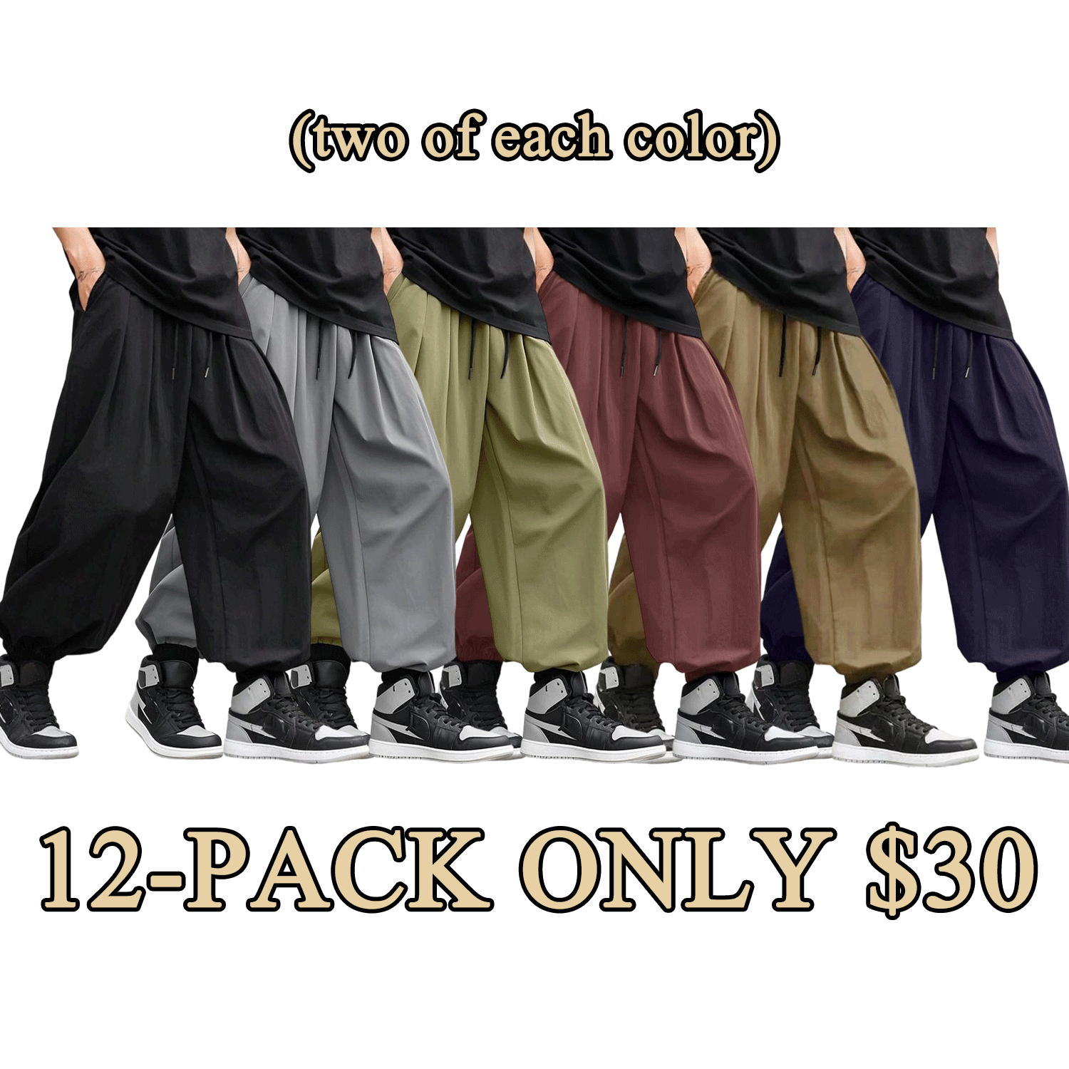 Men’s Casual Drawstring Jogger Pants – Comfy Everyday Wear