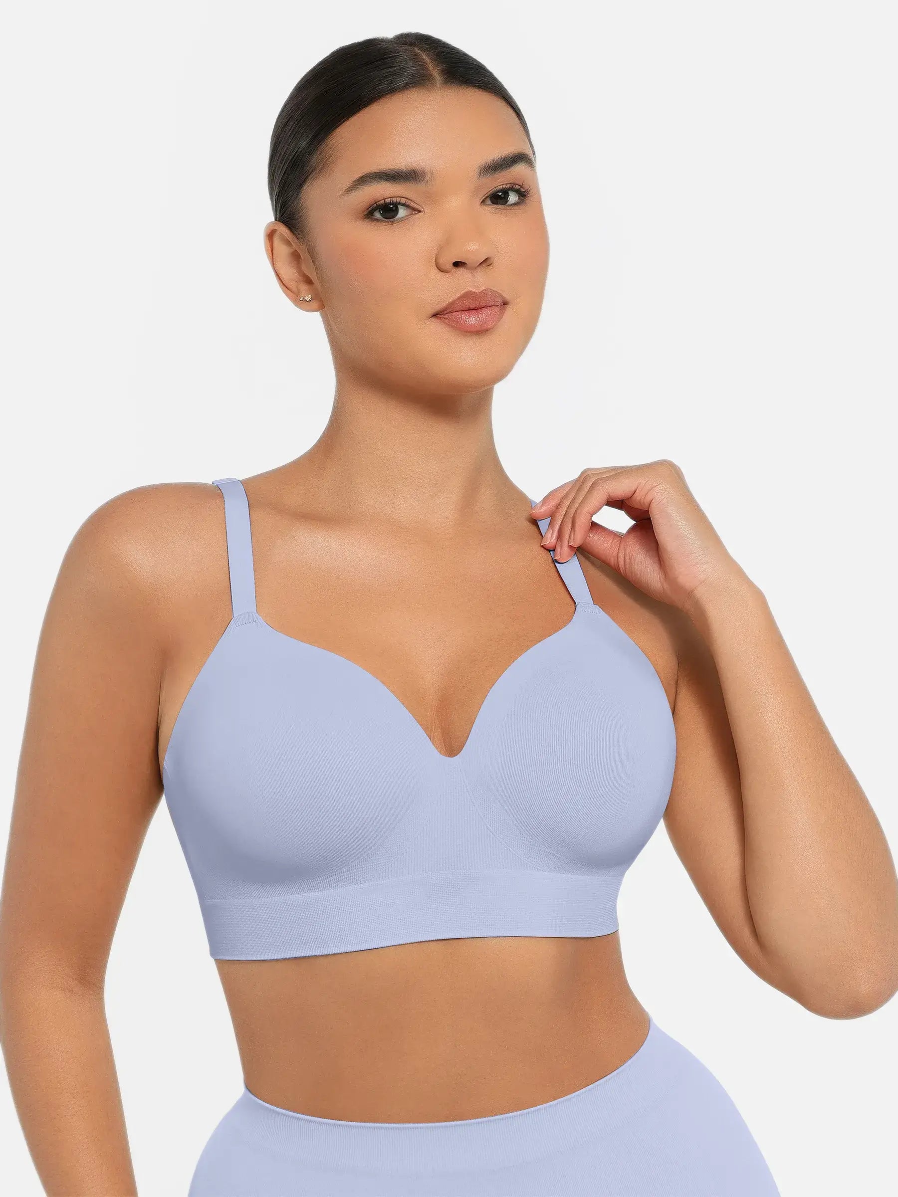 Feelingirl Wireless Push-Up Seamless Comfort Full Coverage Bra