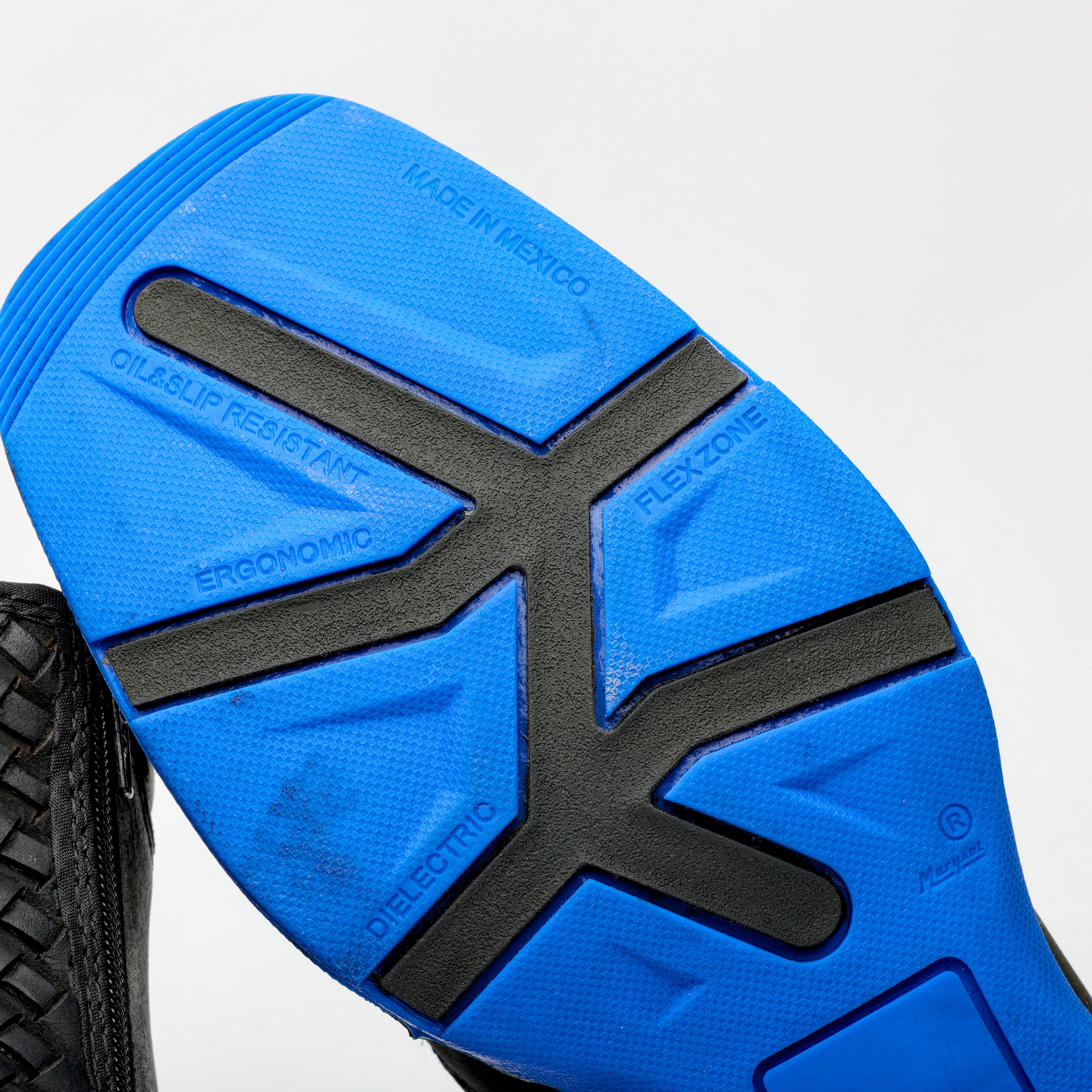 Black Basketweave Leather Botin With 3D Lightweight Soles - Square Toe