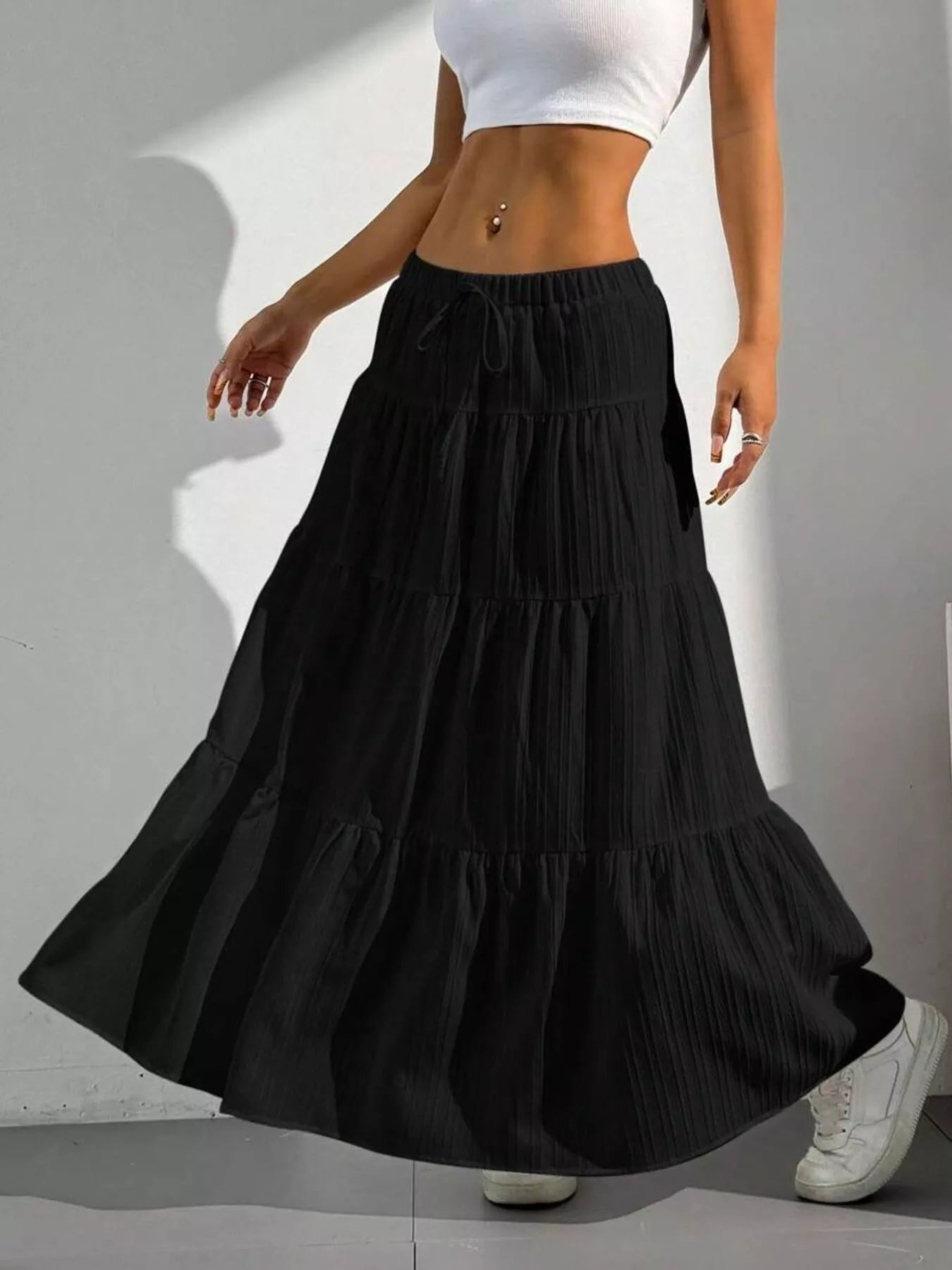 Flowy Tiered Maxi Skirt