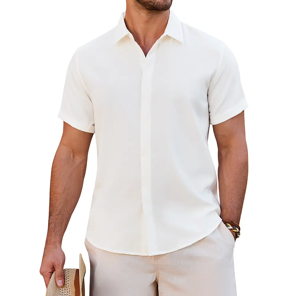 Men's Lightweight Linen Summer Button Shirt