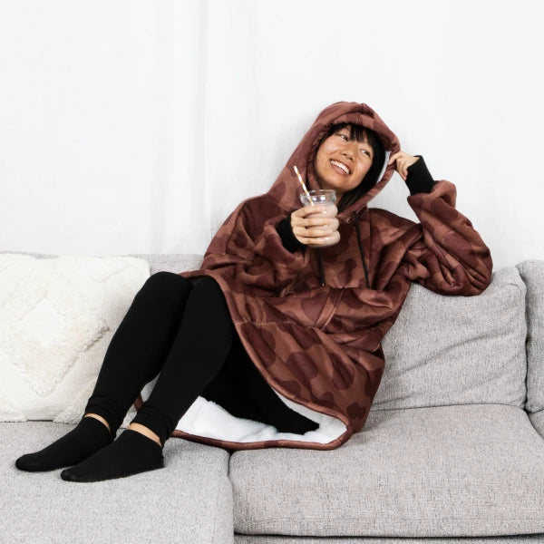 Wearable blanket Oversized with sherpa lining One size fits most.