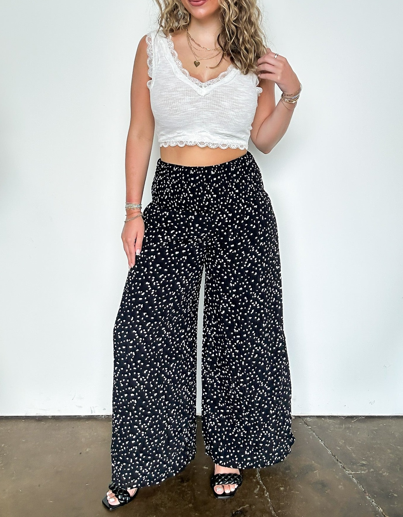 Flare High Waist Flowy Pants