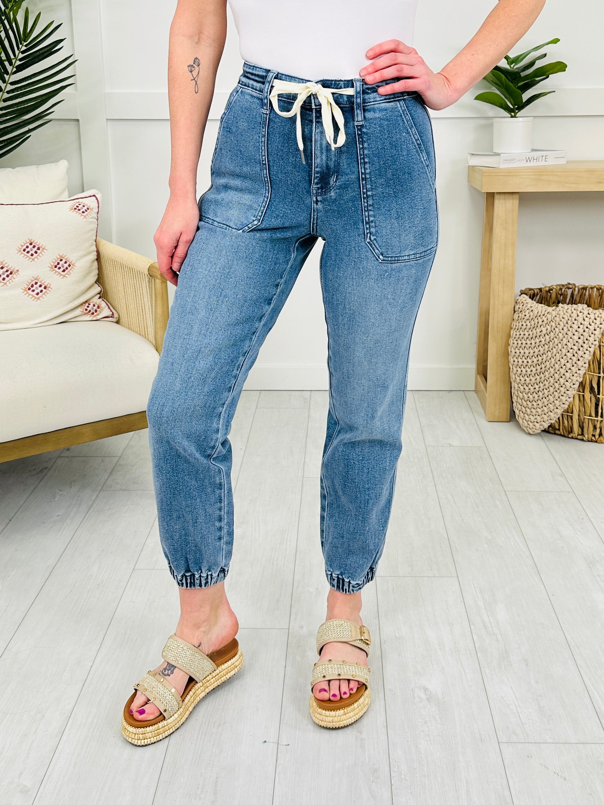 Judy Blue Chasing Comfort Denim Joggers