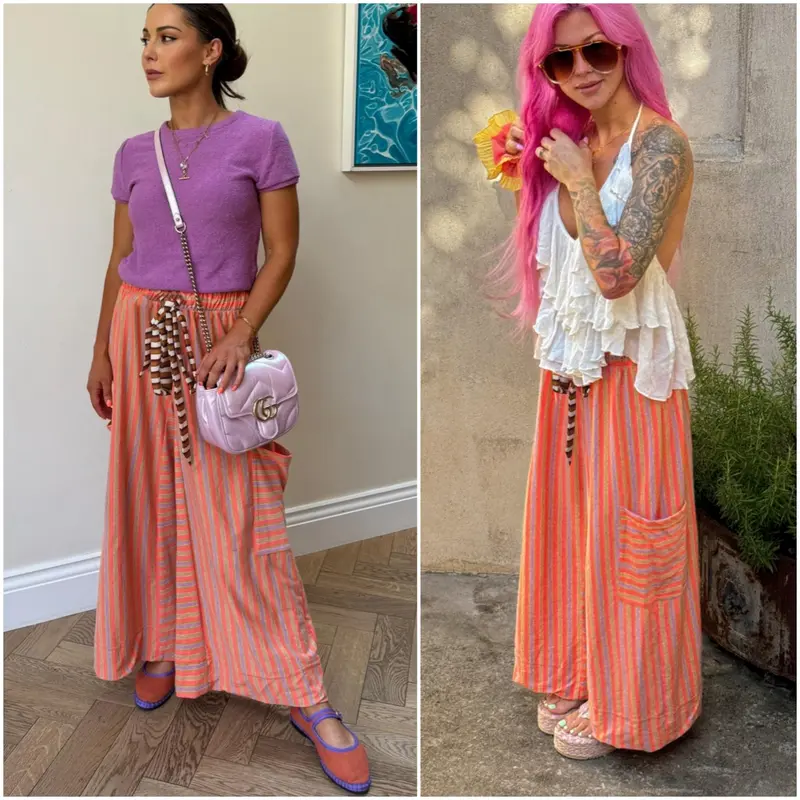 Women Drawstring Striped Pants Loose Wide Leg Lounge Pants Casual Palazzo Pants Trousers with Pockets Bottom Oversize