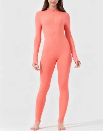 Women All-Season Zip Sports Yoga Jumpsuit