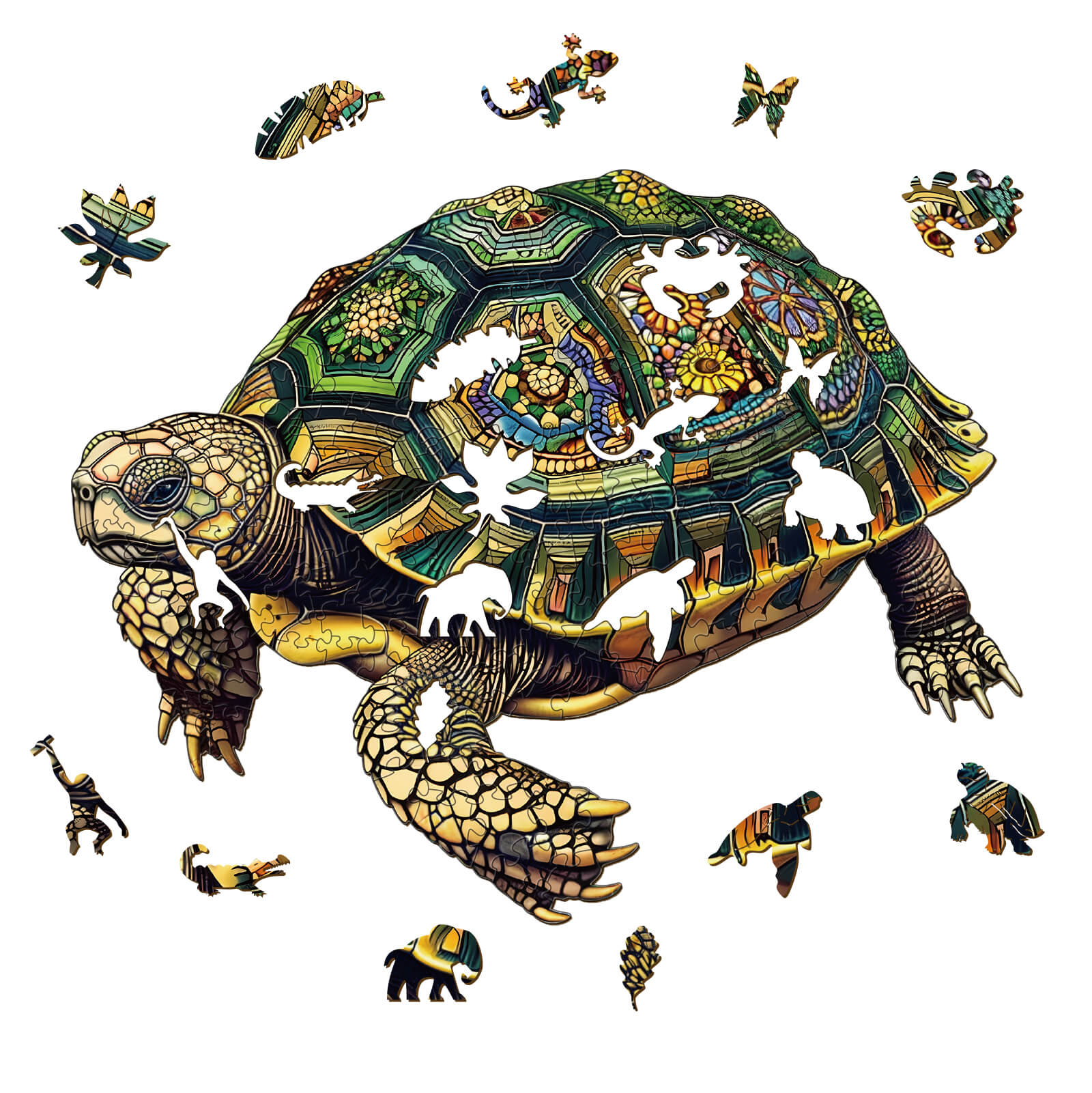 Wise Turtle Wooden Jigsaw Puzzle