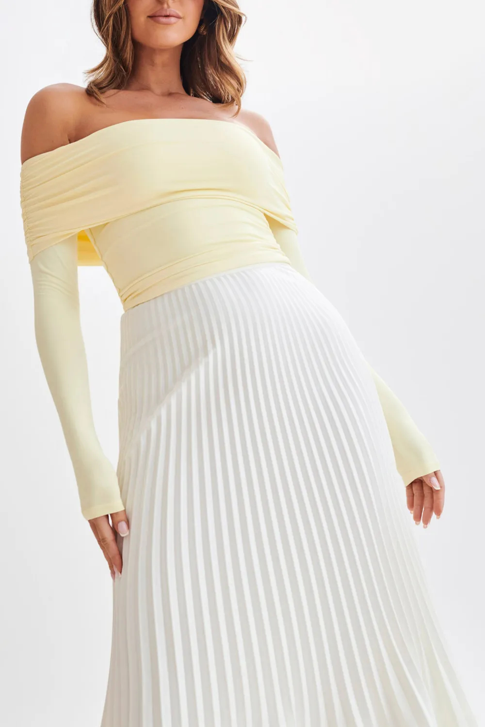 Recycled Nylon Off Shoulder Top