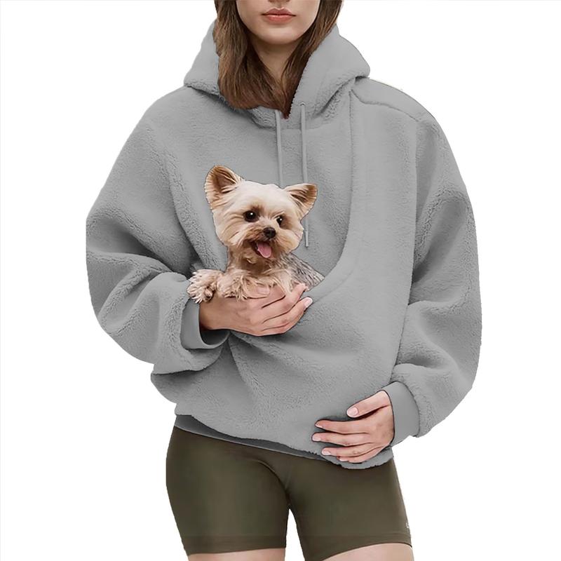 Cozy Pet Carrier Hoodie – Ultra Soft Kangaroo Pocket Sweatshirt