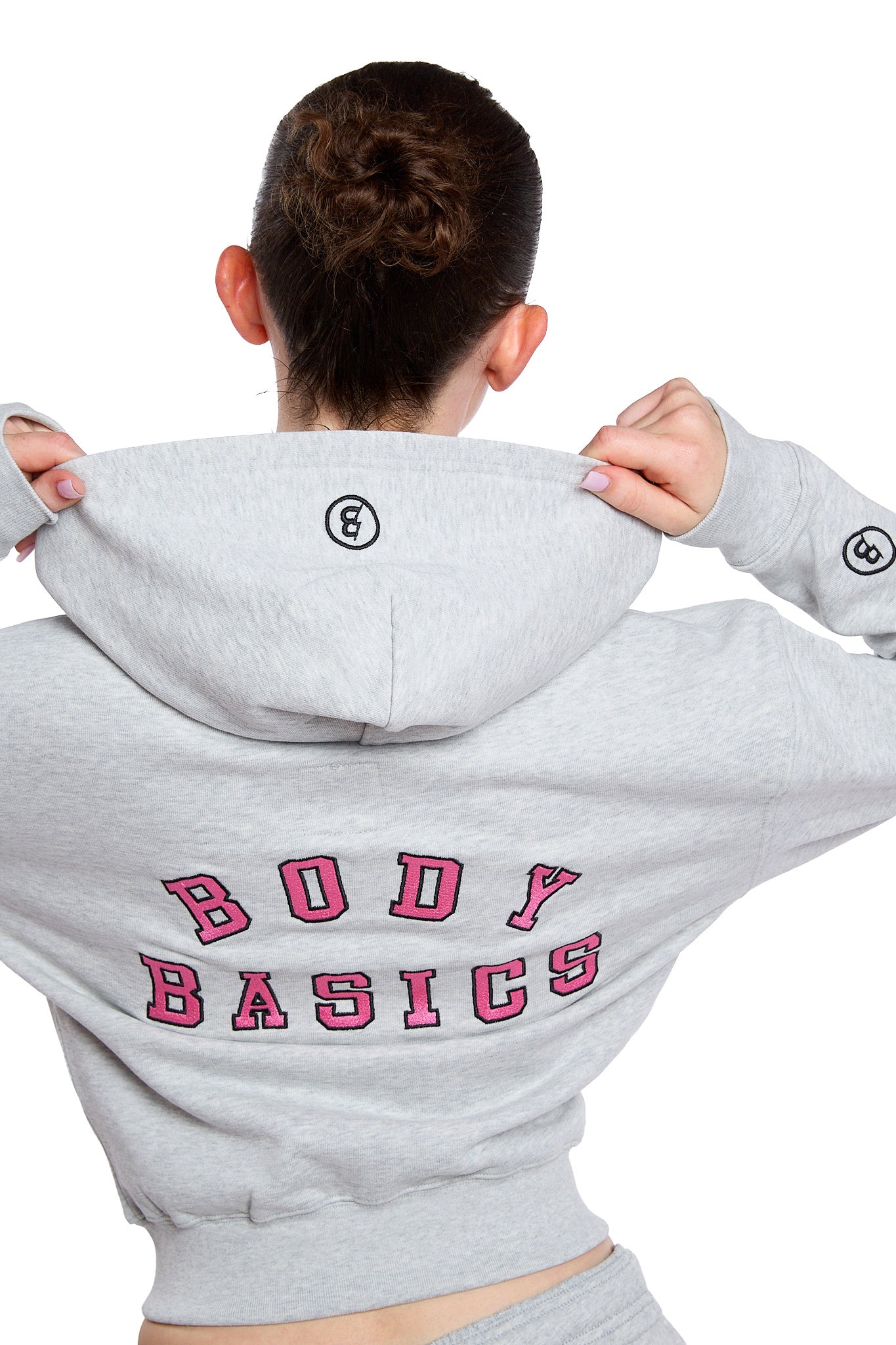 BODY UNIVERSITY HOODIE 2.0 (HEATHER GREY/PINK)
