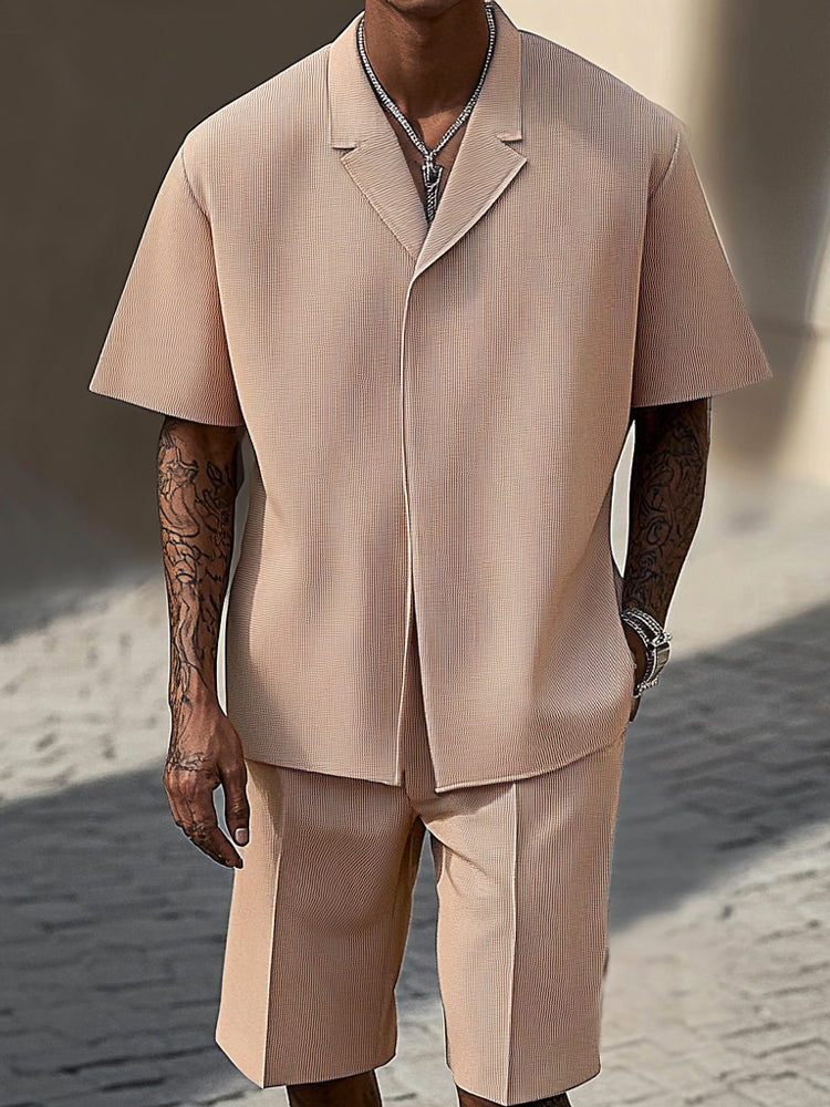 Stylish Refined Textured Casual Set