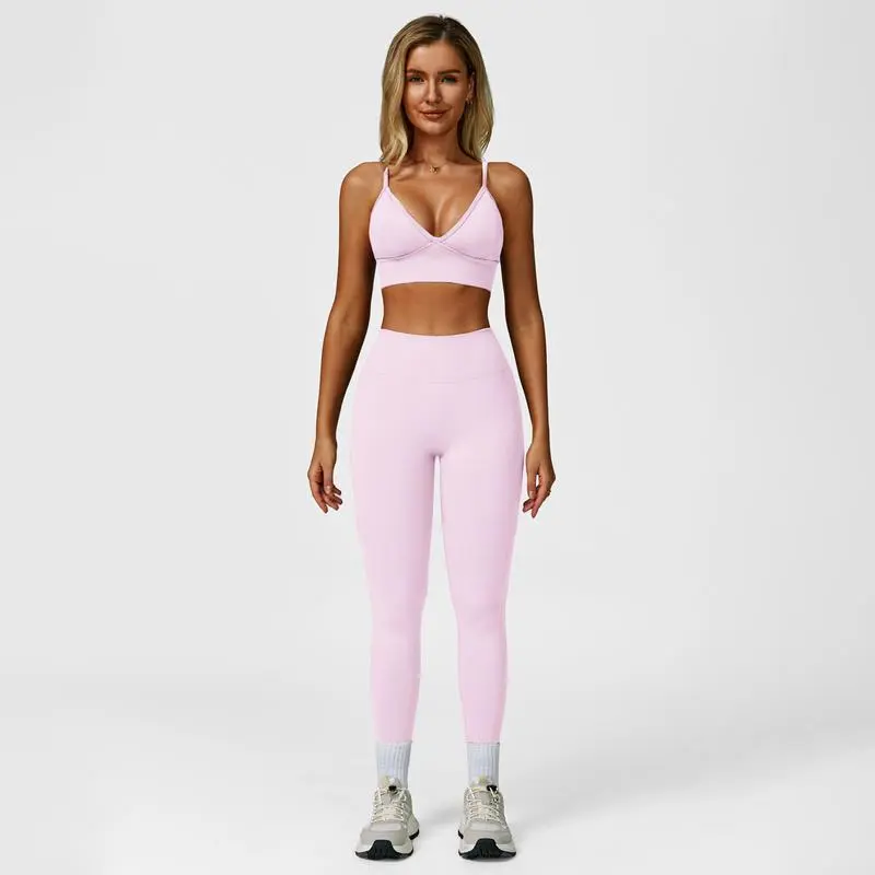 Women’s Activewear Set – Cute Sports Bra & Yoga Pants for Gym or Lounge