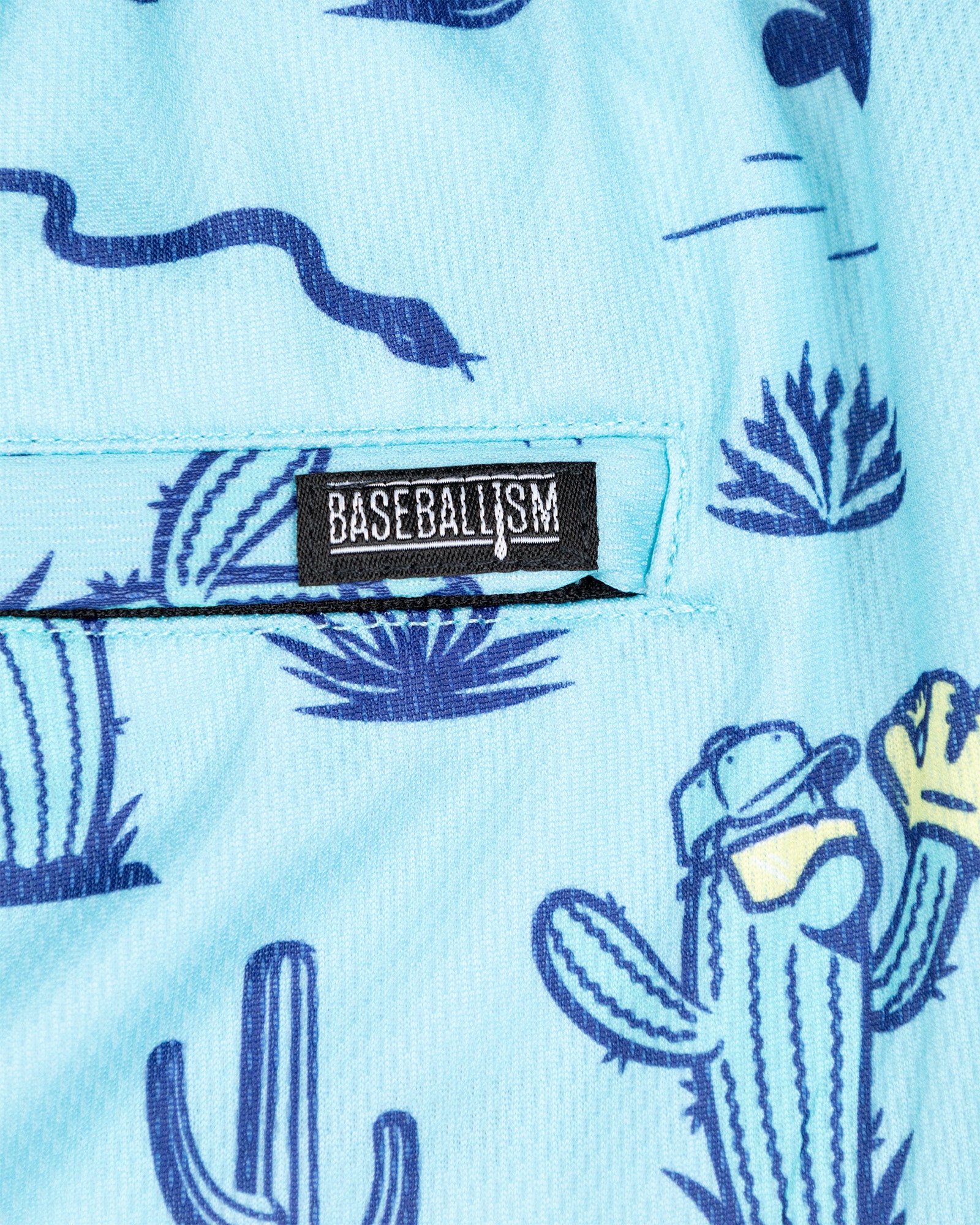 Spring Ball Cactus Diamond Air Mesh Shorts (Teal) - Youth