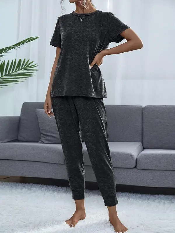 Women's Comfortable Solid Color Lounge Set