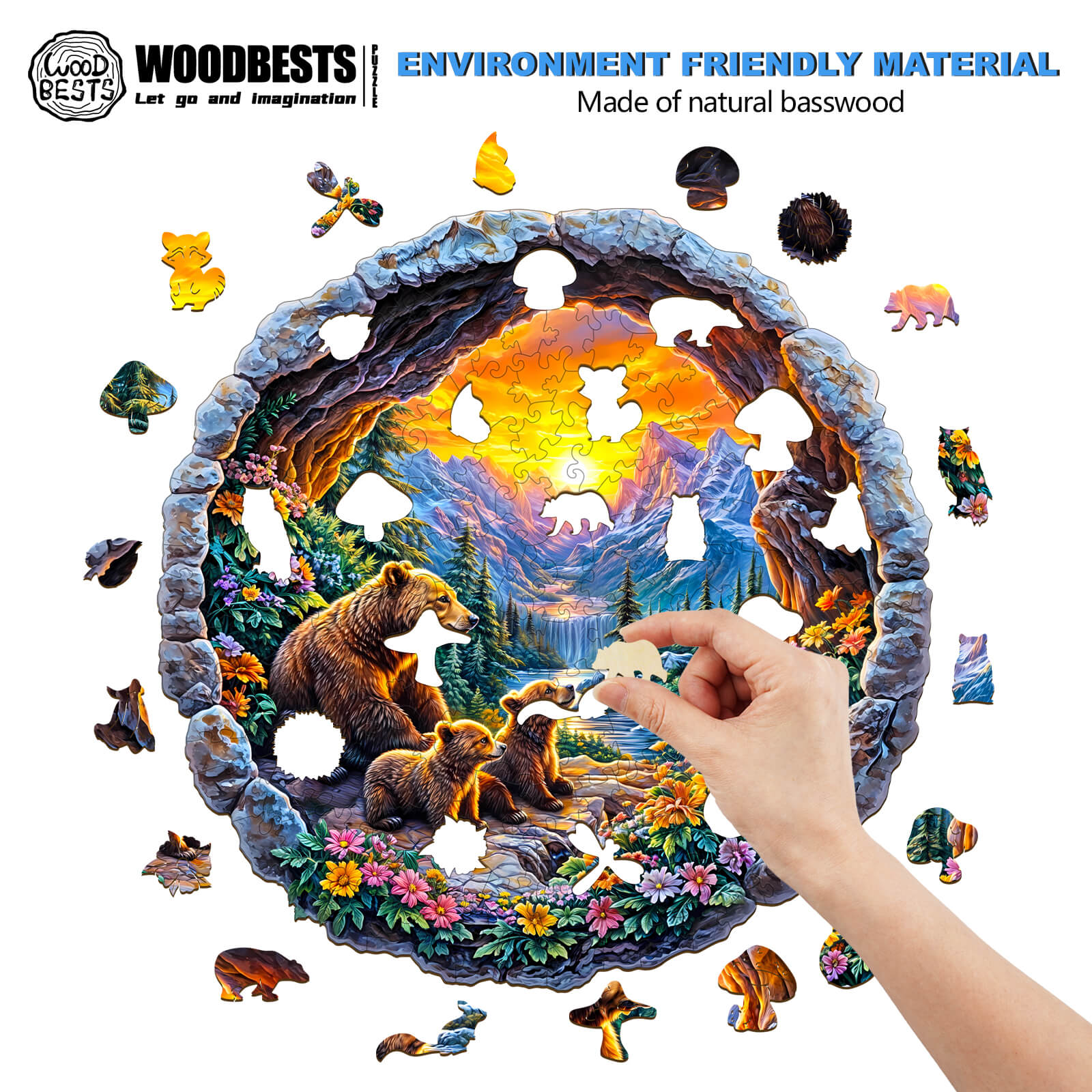 3D Bear's Journey Wooden Jigsaw Puzzle