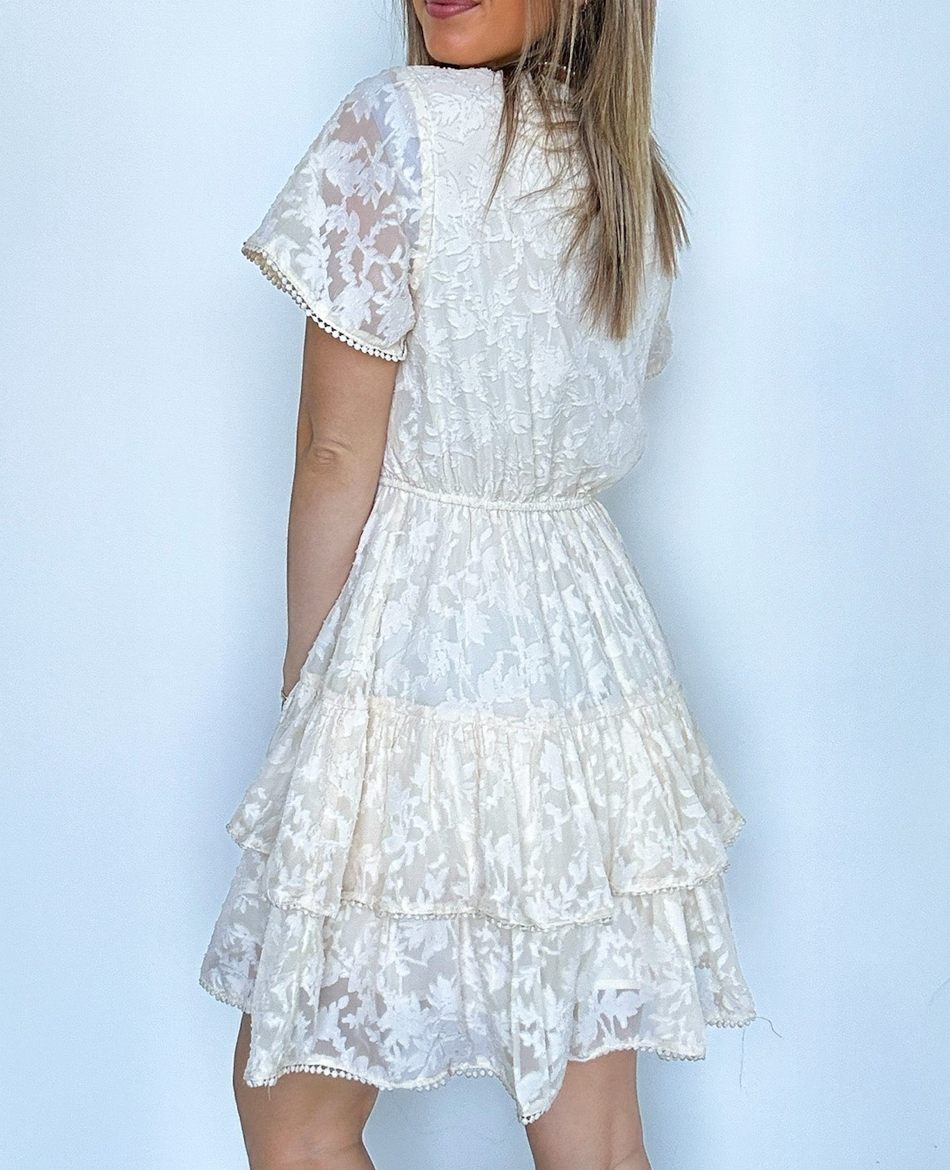 Gorgeous Excellence Lace Tiered Dress