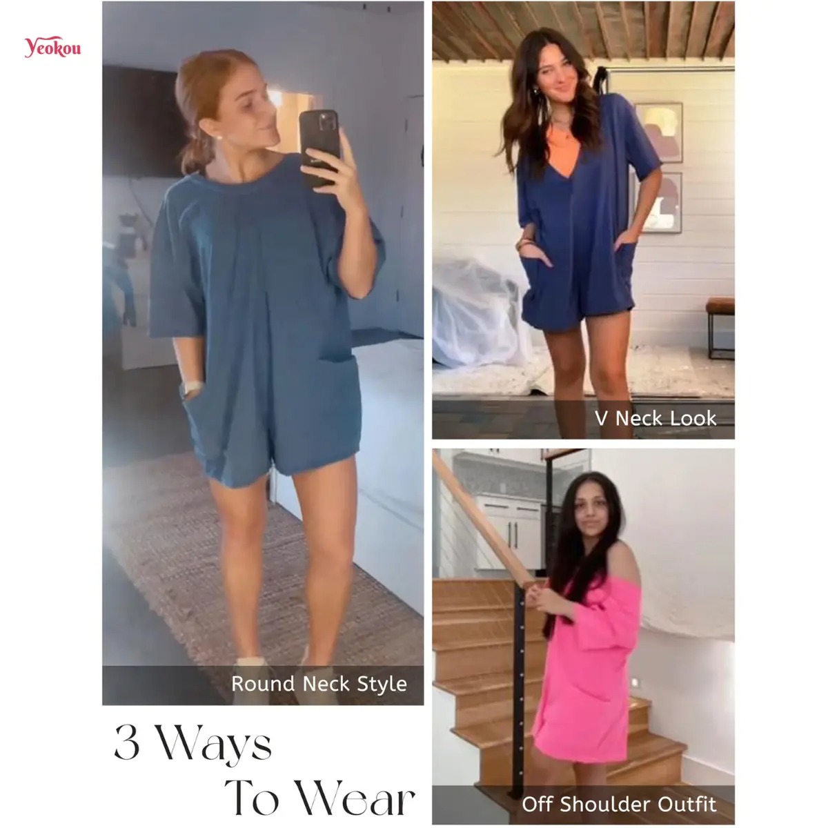 🔥Women's Oversized Casual Athletic Tee Romper