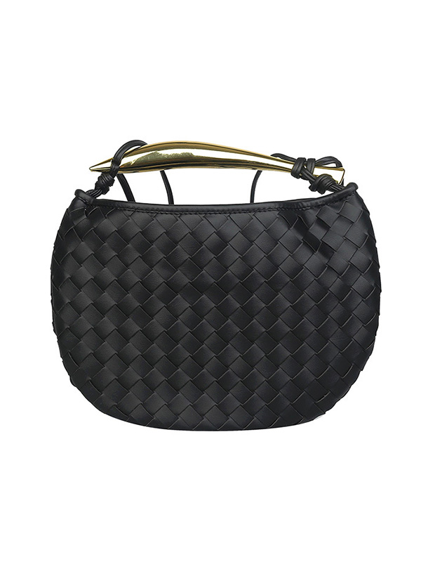 Geometric Split-Joint Woven Zipper Handbags Bags