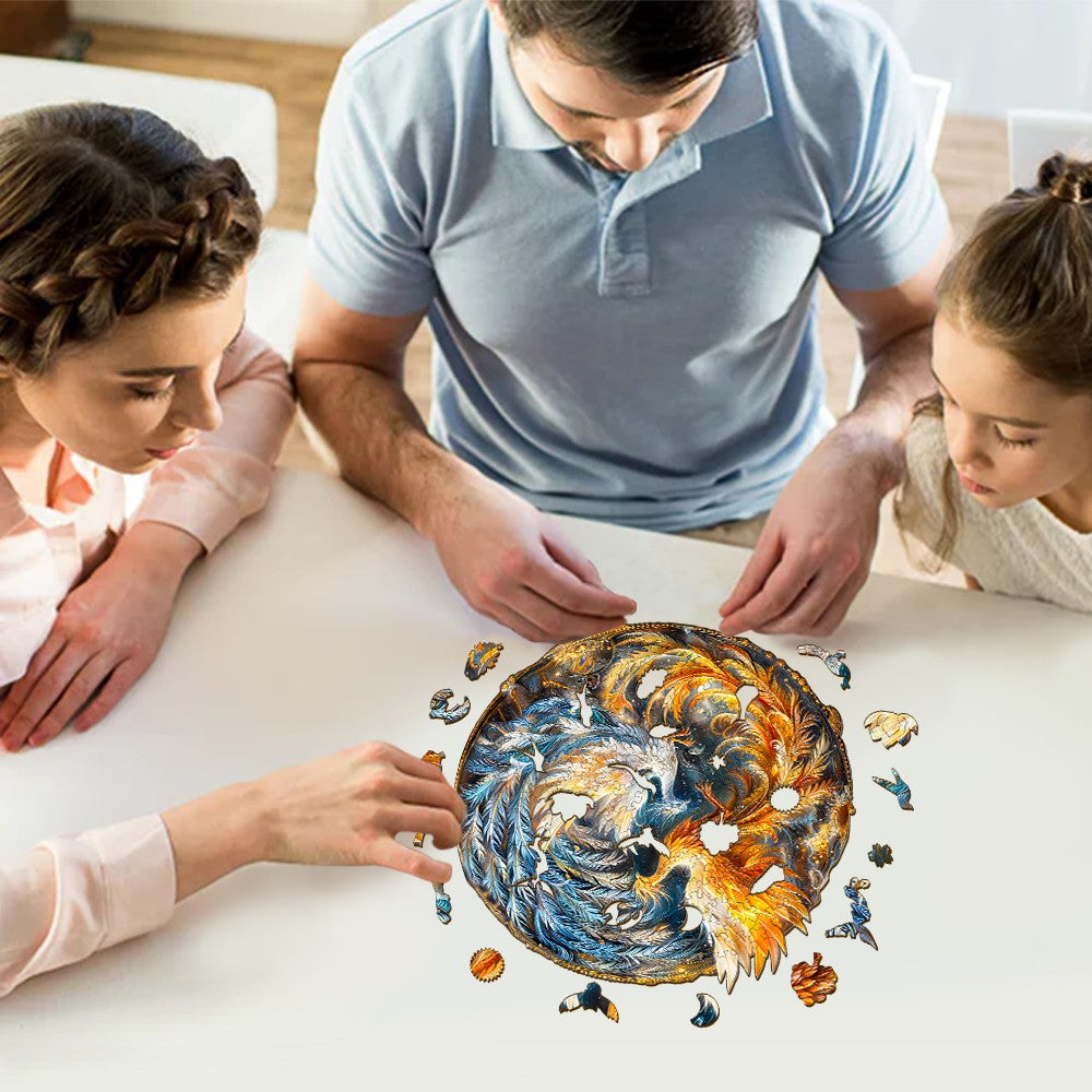 Yin Yang Phoenix-2 Wooden Jigsaw Puzzle