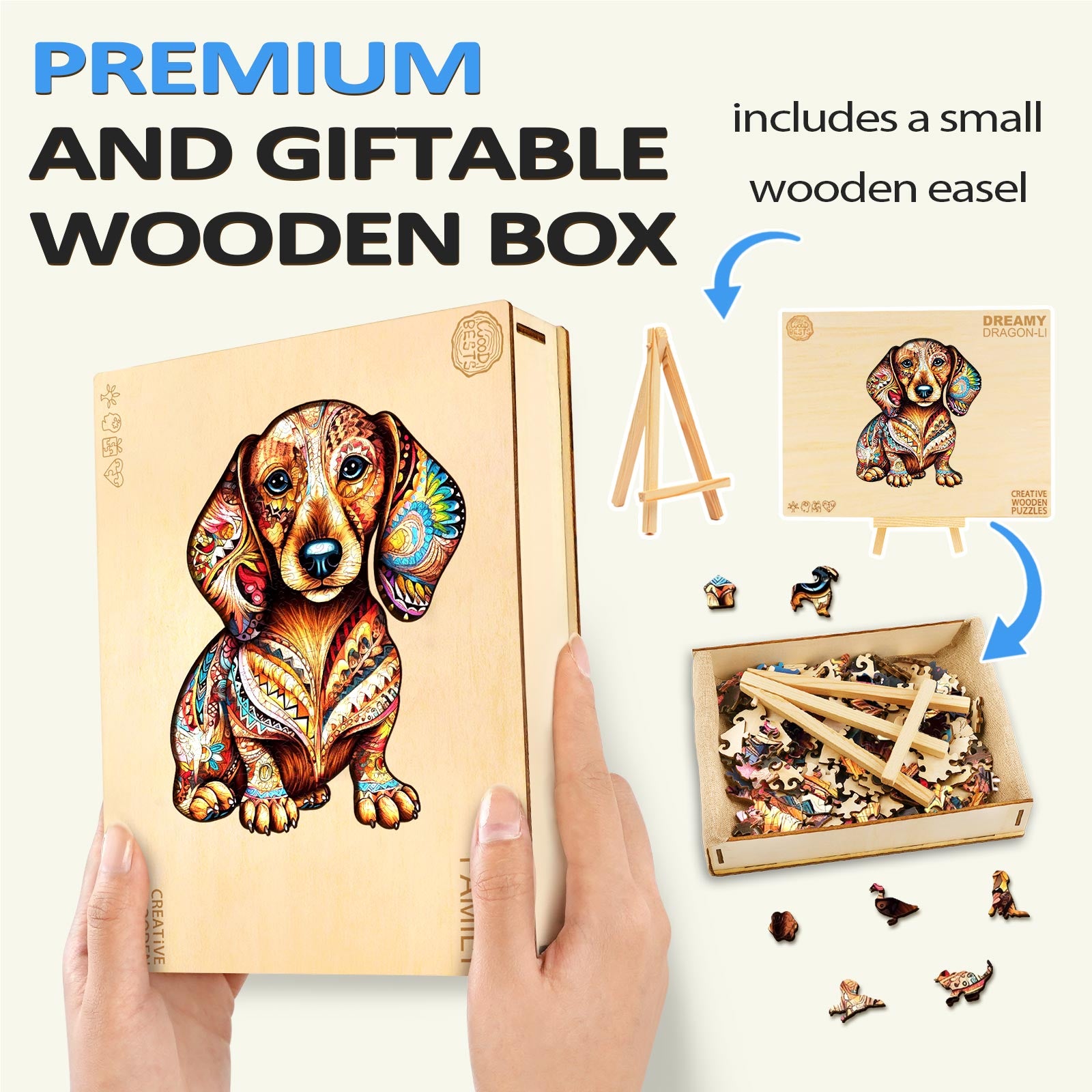 Dachshund 3 Wooden Jigsaw Puzzle