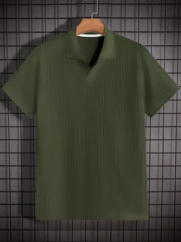 Men's Jacquard Knit Polo Shirt