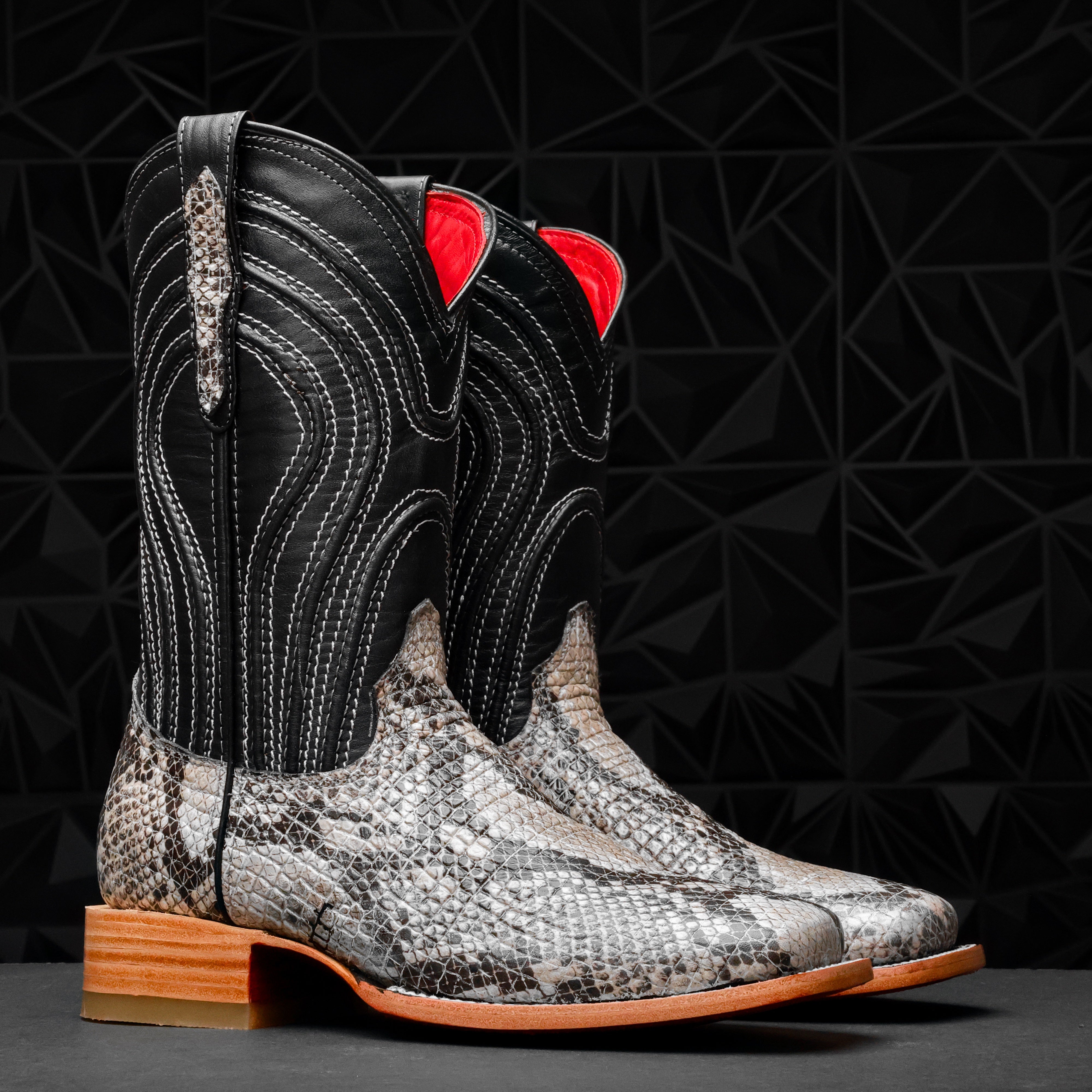 Bruce Mamba Leather Boots - Square Toe
