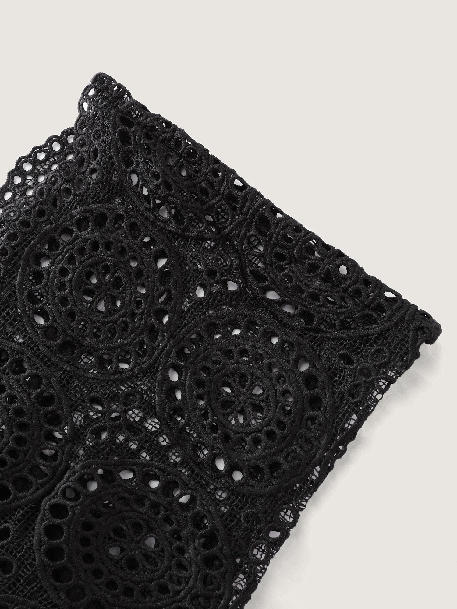 Sheer Lace Sleeve Flowy Mini Dress