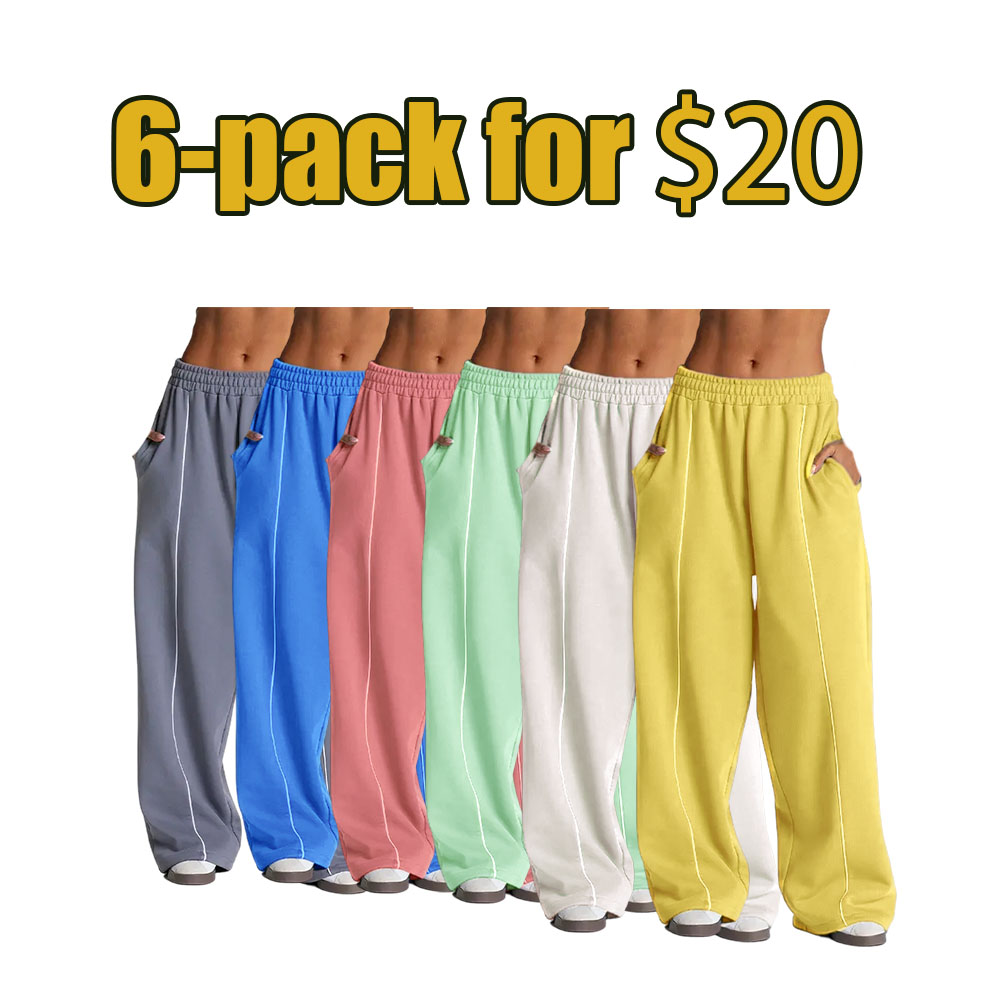 Women’s High-Waist Wide Leg Yoga Pants with Pockets