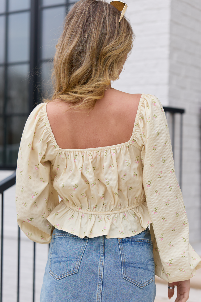 Maisie Yellow Floral Corset Woven Top