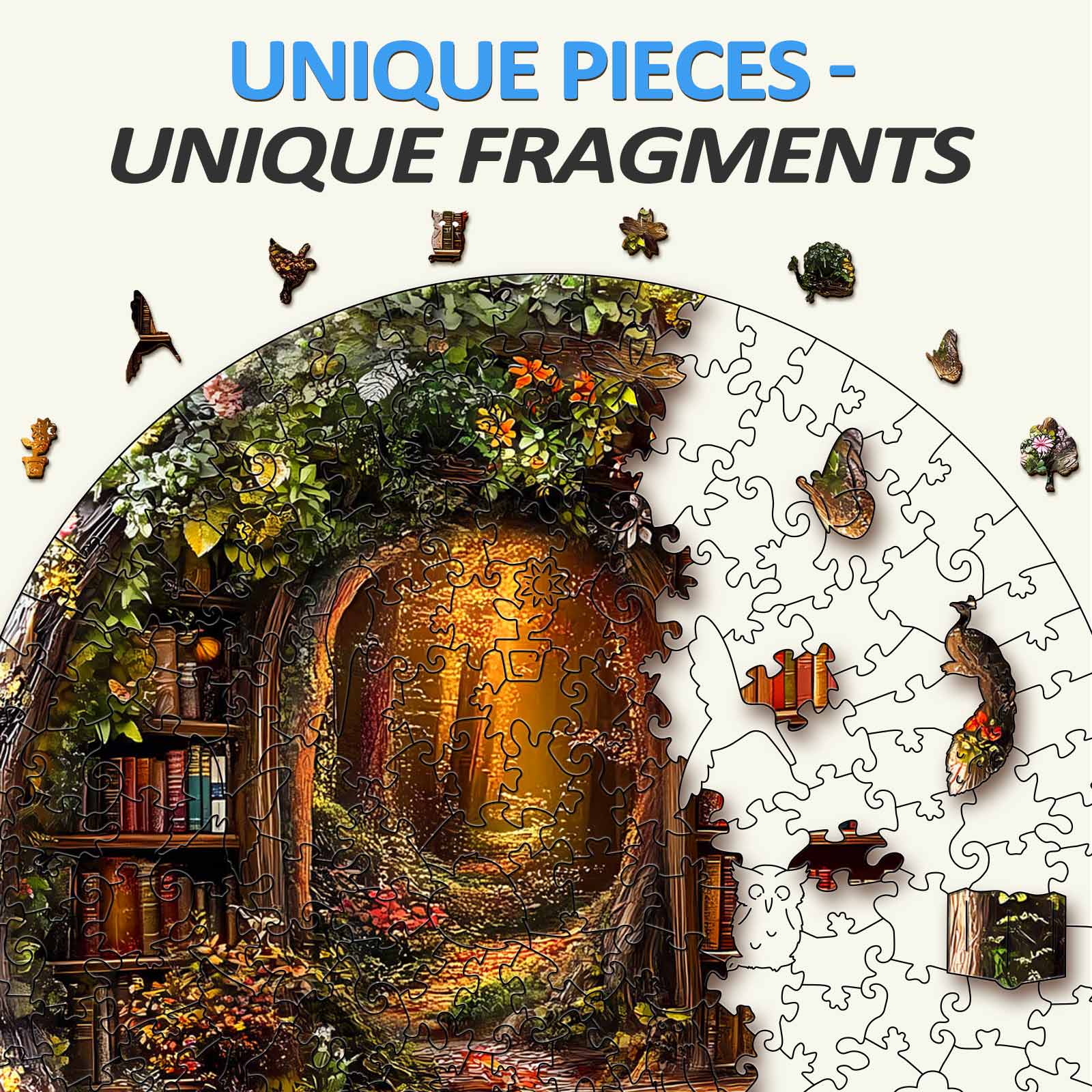 Tree House Library Wooden Jigsaw Puzzle