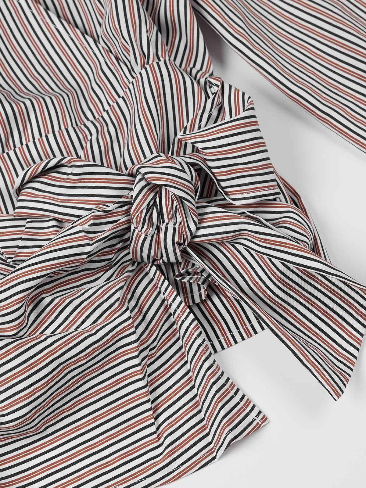 ASOBIO Long-Sleeve Asymmetrical Wrap Drapey Shirt