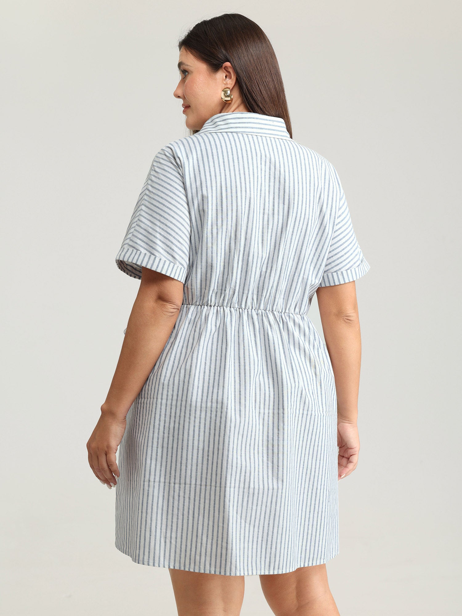 Pure Cotton Side Knotted Waist Mini Dress