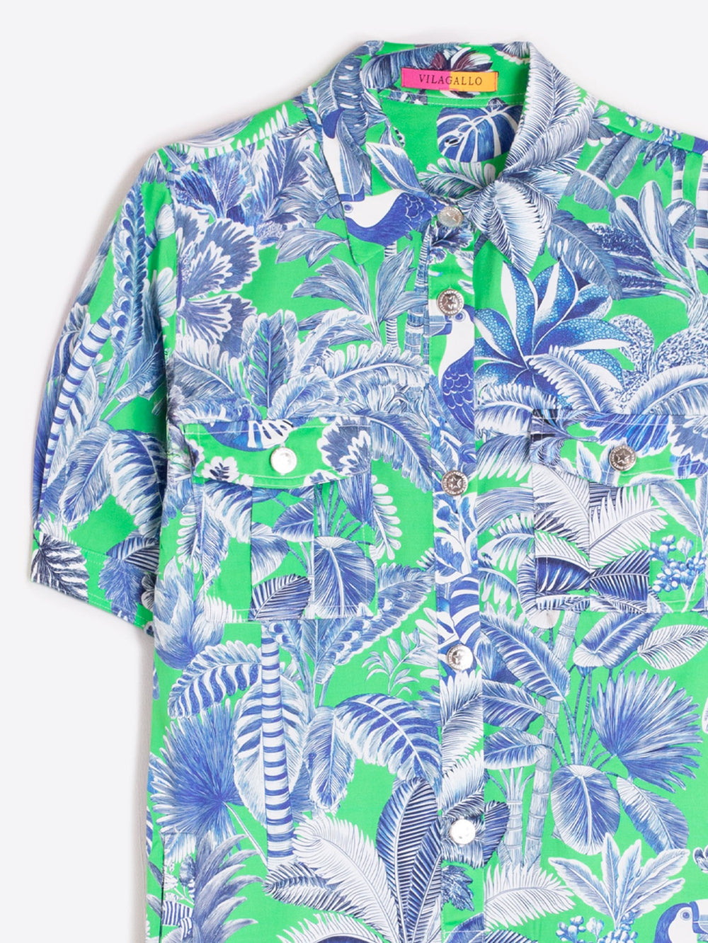 Eliana Shirt Dress in Selva Verde