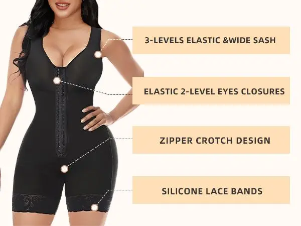 Women's Colombian Faja Full-Body Shaper (Tummy Control, Butt Lifter)