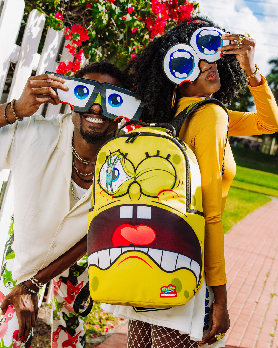 SPONGEBOB EYE POP REMOVABLE EYES BACKPACK