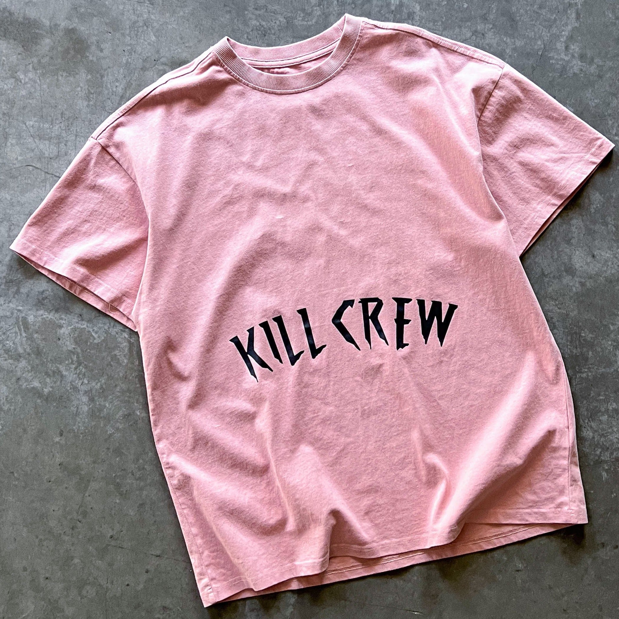 OVERSIZED LUX ACID WASH T-SHIRT - ROSÉ  / BLACK