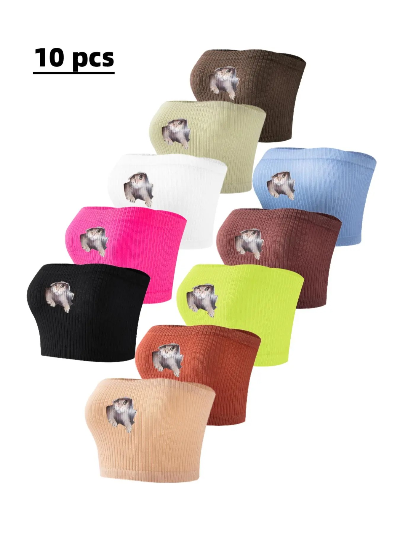 Women's Strapless Ribbed Top