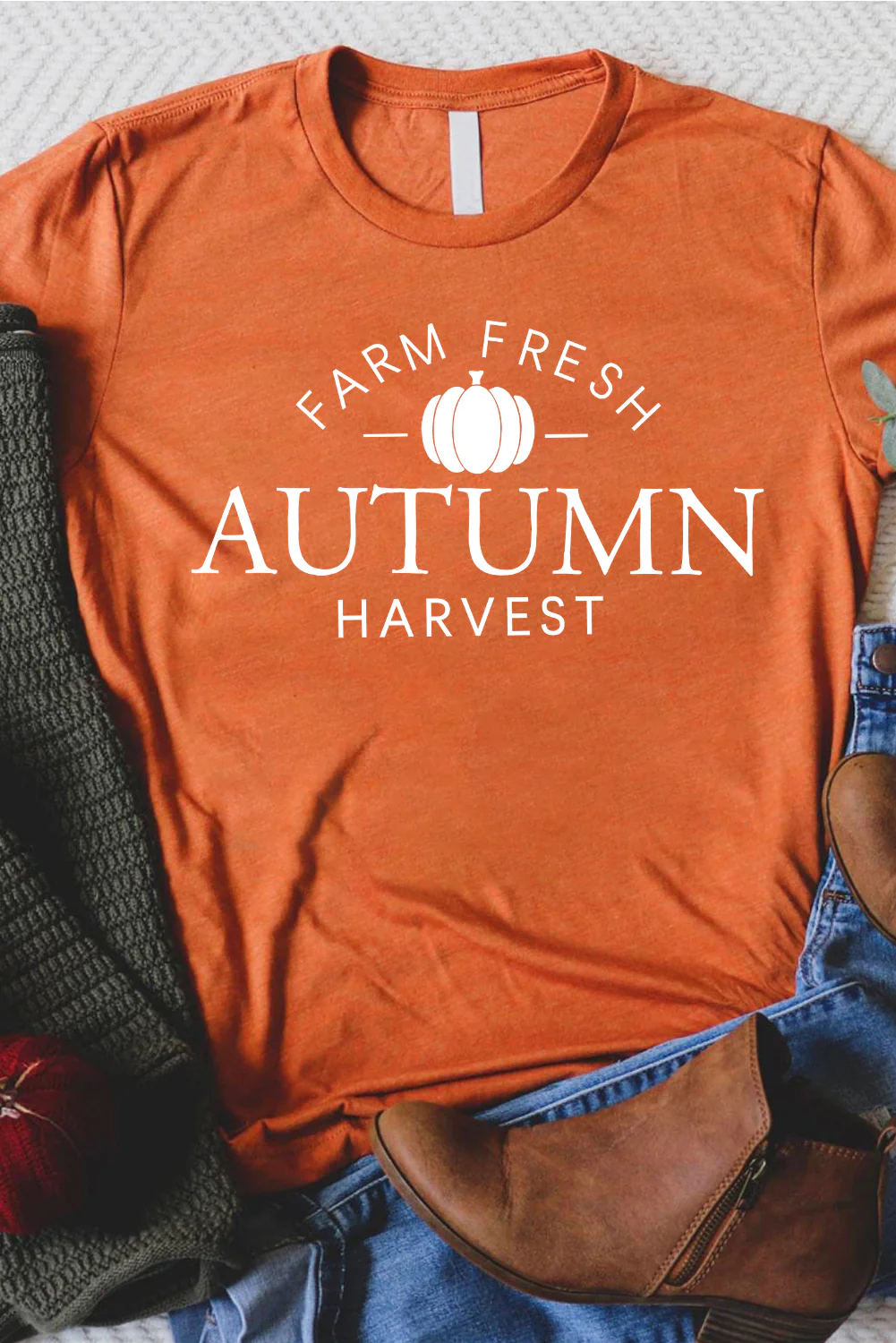 FARM FRESH AUTUMN Harvest Crew Neck T Shirt