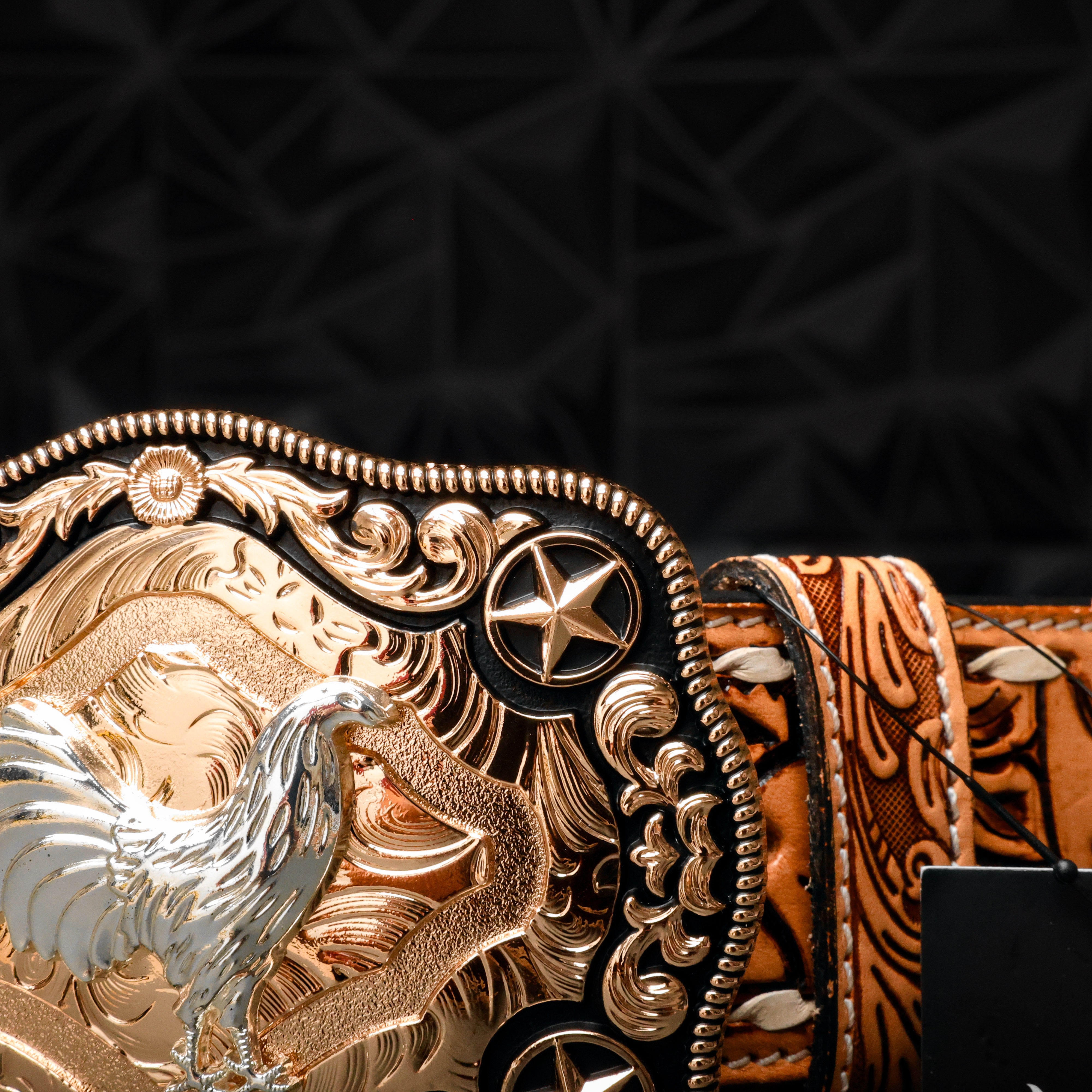 2 Inch Hand-Tooled Artesanal Genuine Cowhide Leather Belt