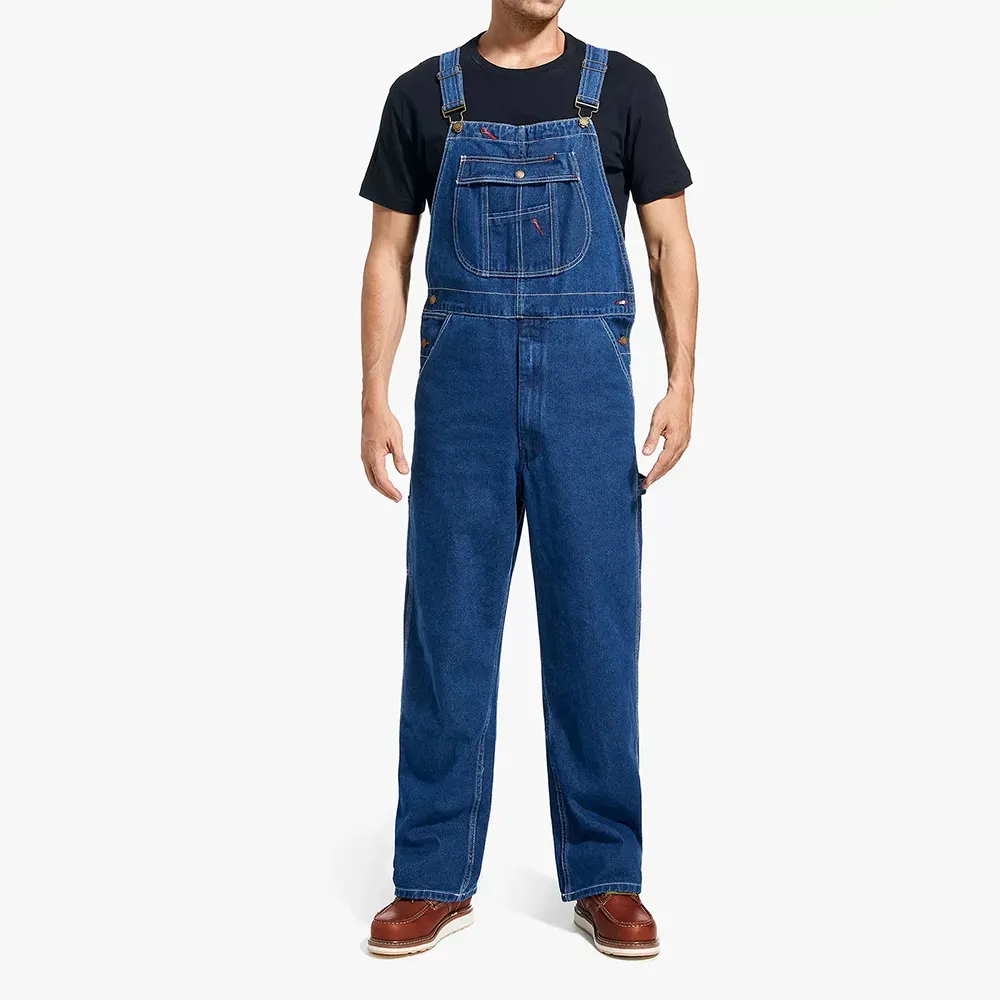 Men's Denim Bib Overalls, Men's Overalls Workwear with Adjustable Straps and Convenient Tool Pockets