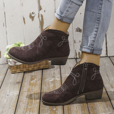 Block Heel Ankle Boots (multiple color options)