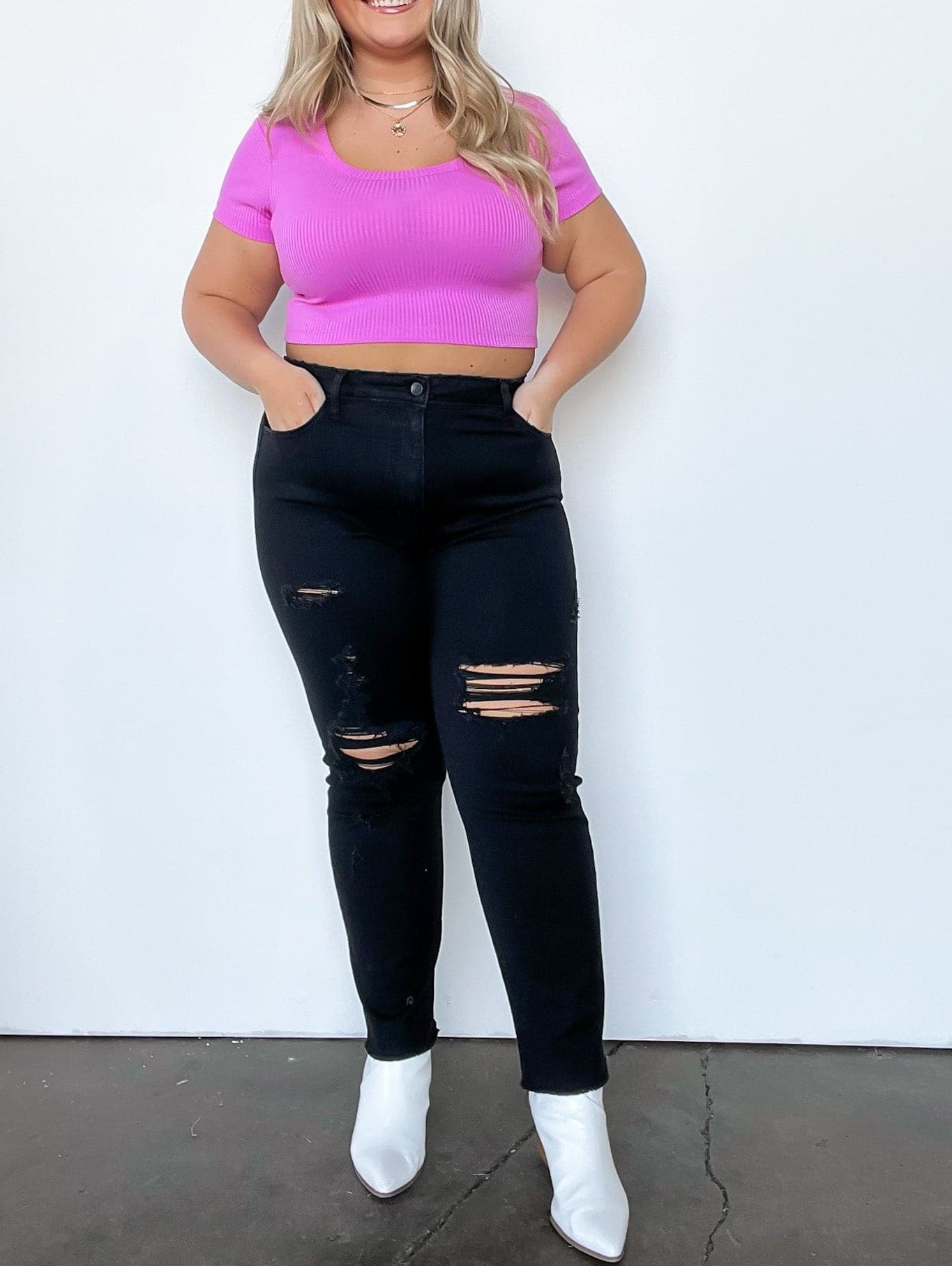 Tarah Distressed Crop Jeans