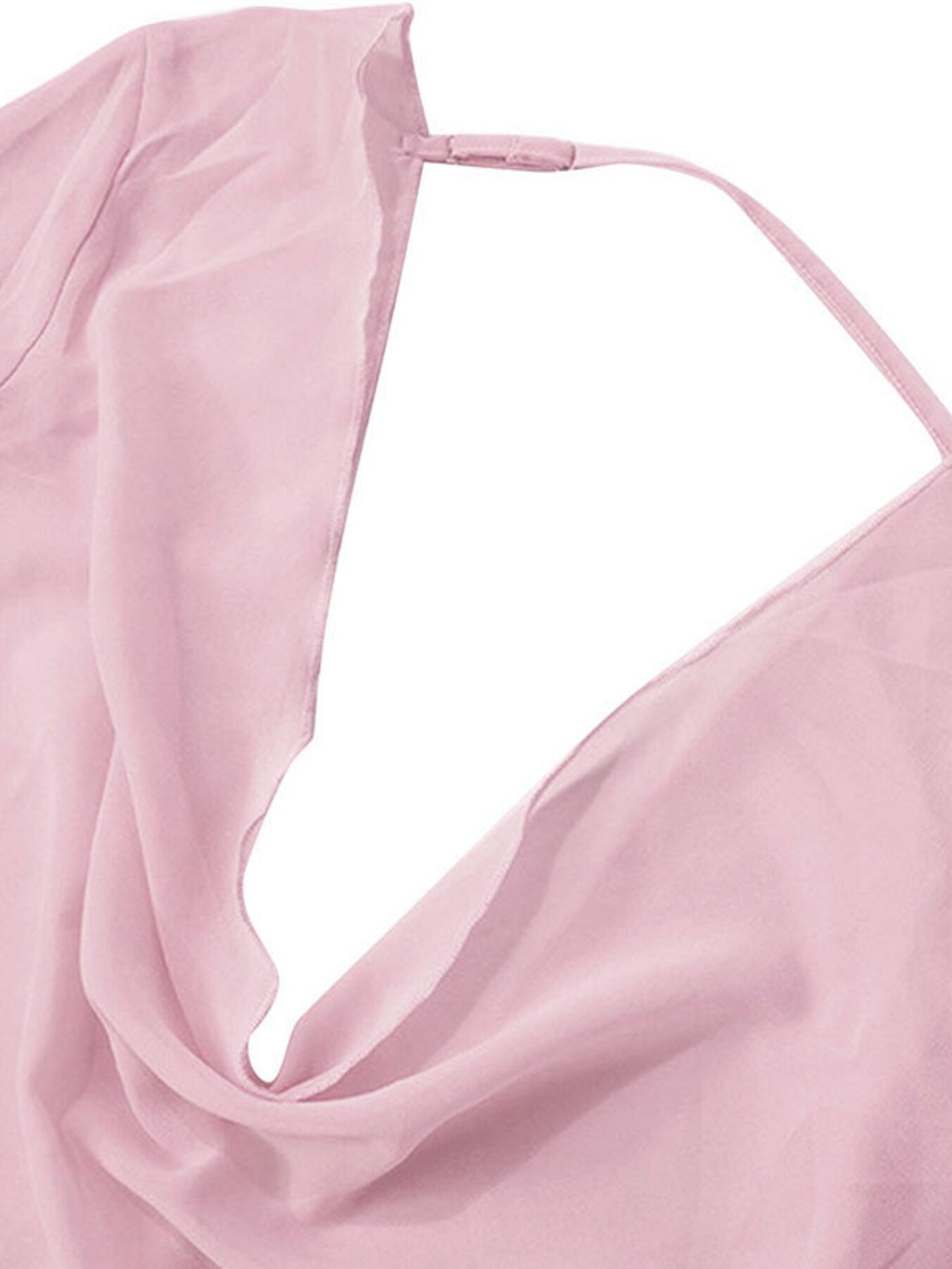 Sheer Chiffon Plunge Mini Dress