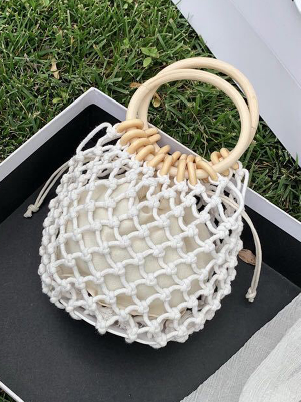 Hollow Split-Joint Woven Handbags Bags