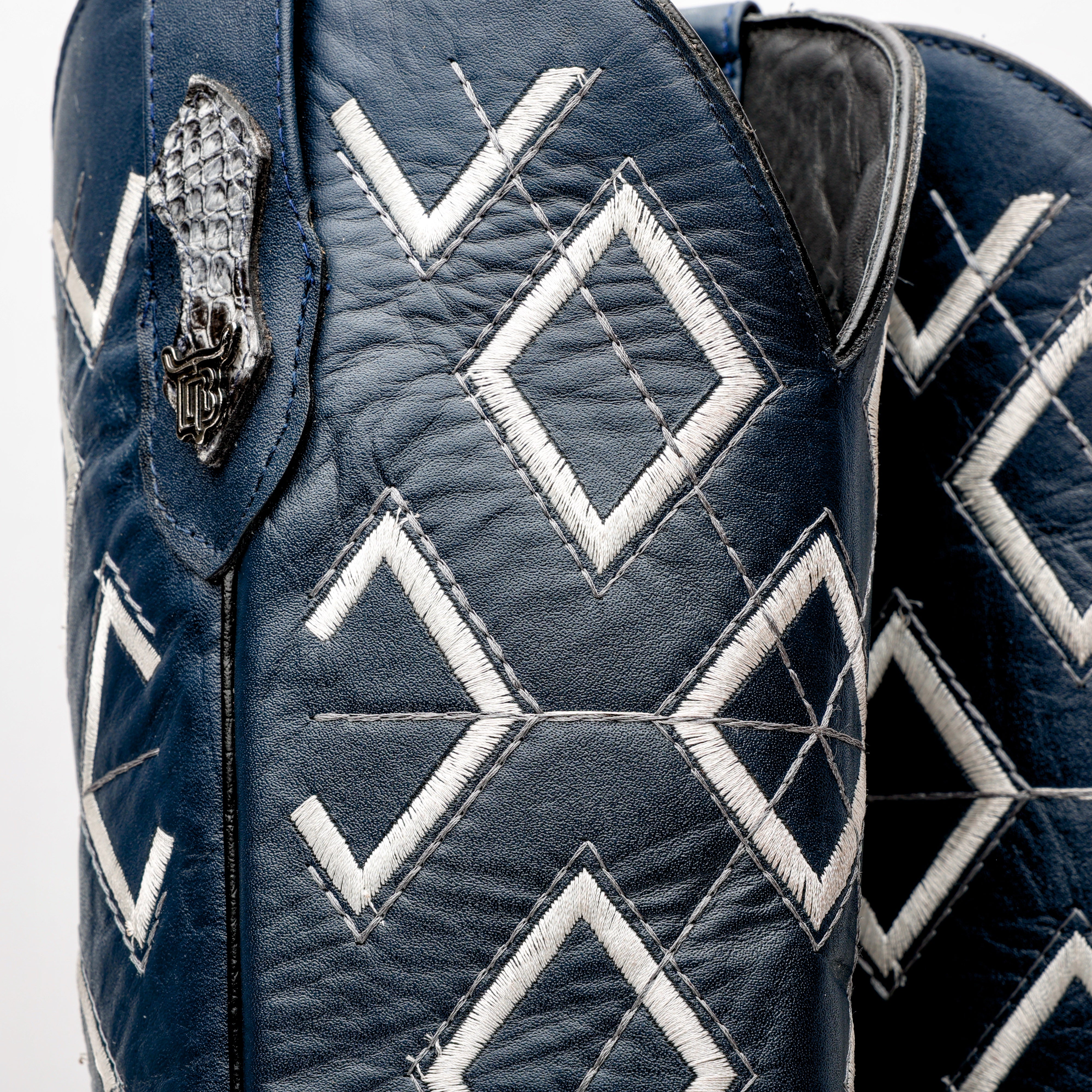 Natural Python Leather Boots - Square Toe