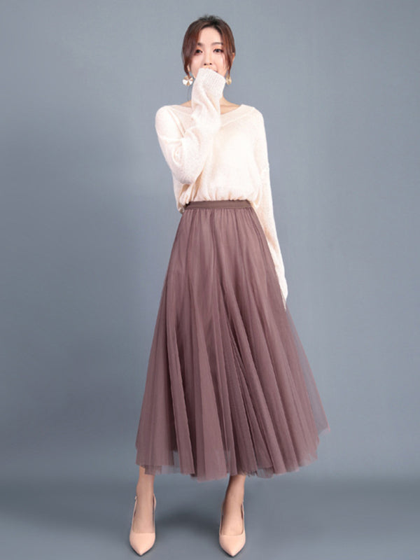 A-Line Skirt Midi Skirt