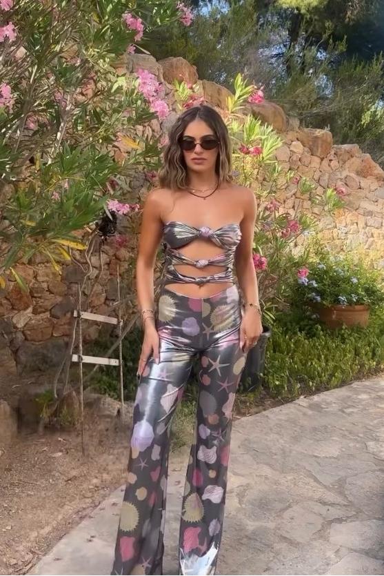 Kate Printed Leather Jumpsuit