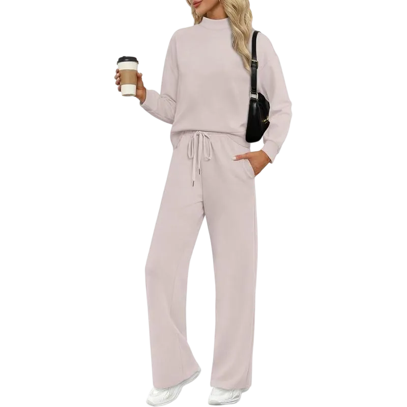 🔥Women's turtleneck top and casual suit set🔥