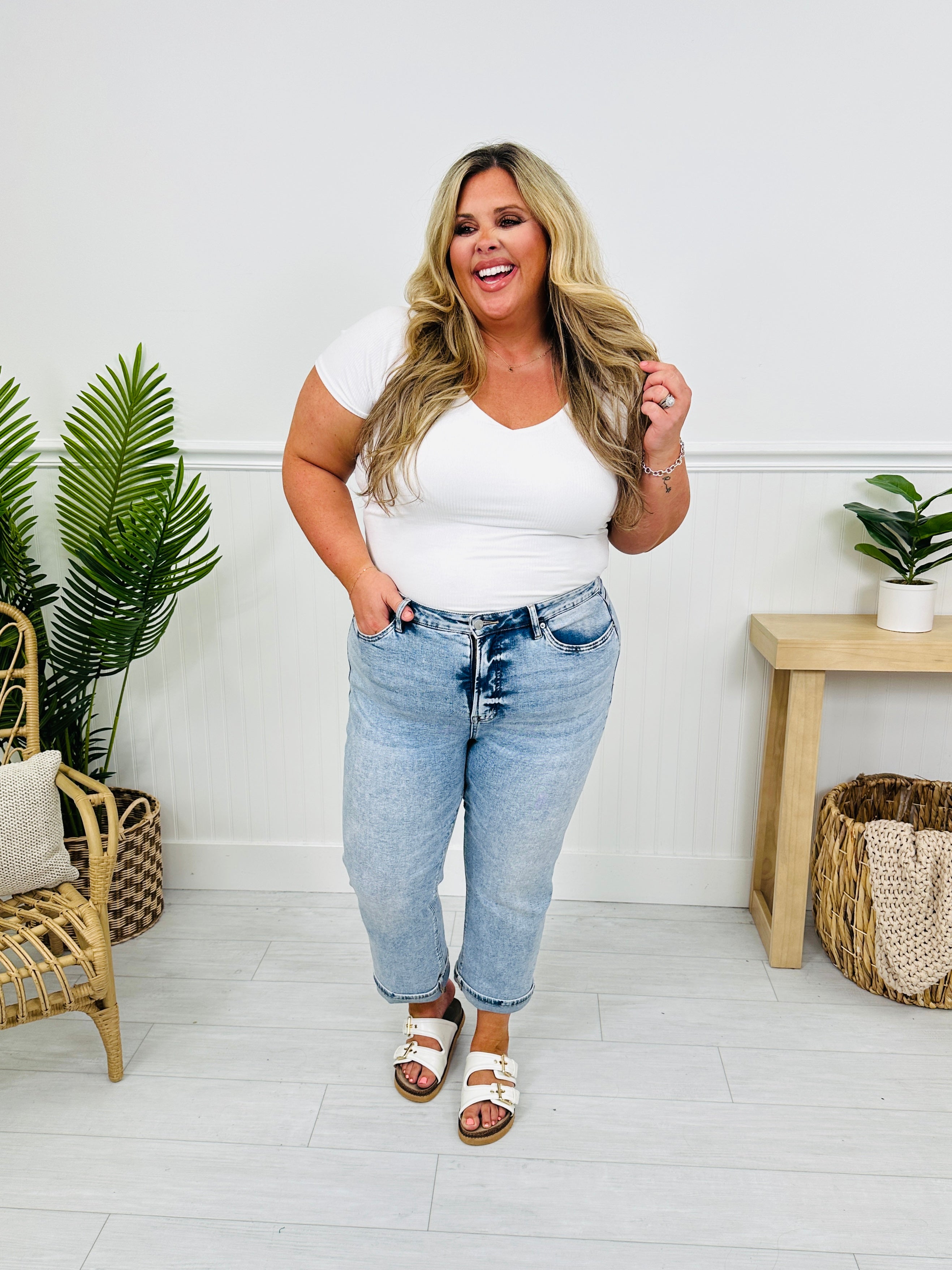 Take My Advice Tummy Control MOCO Exclusive Straight Jeans